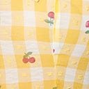 Unique Vintage Yellow Gingham & Cherry Print Elsie Blouse - Unique Vintage - Womens, TOPS, WOVEN TOPS