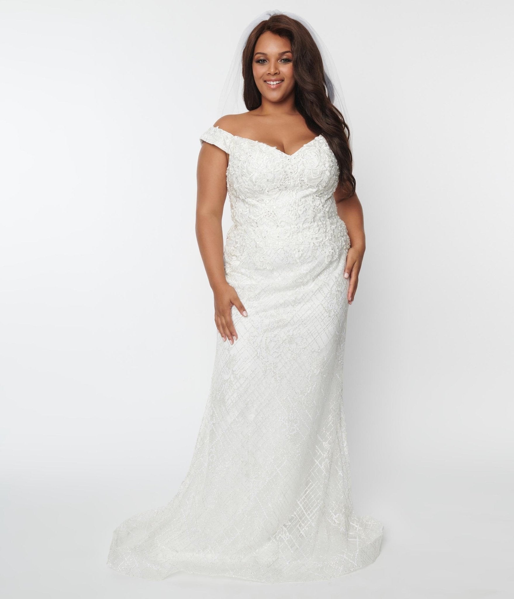 Elegant Plus Size Wedding Dress | White Knee Length Wedding Dress – Kiyonna
