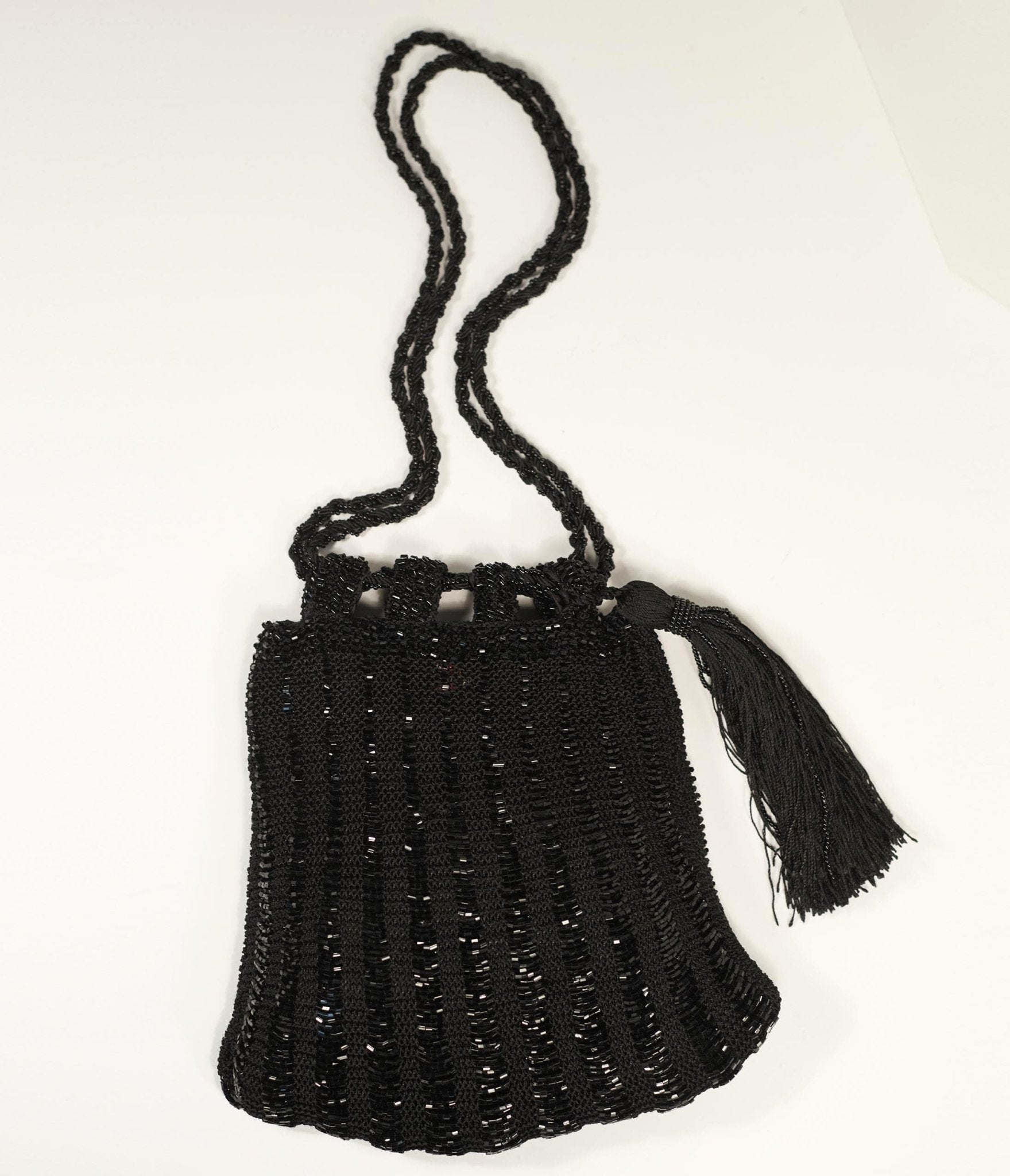 Black crochet purse best sale
