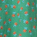 Vintage Style Green Dotted & Red Floral Swing Skirt - Unique Vintage - Womens, BOTTOMS, SKIRTS