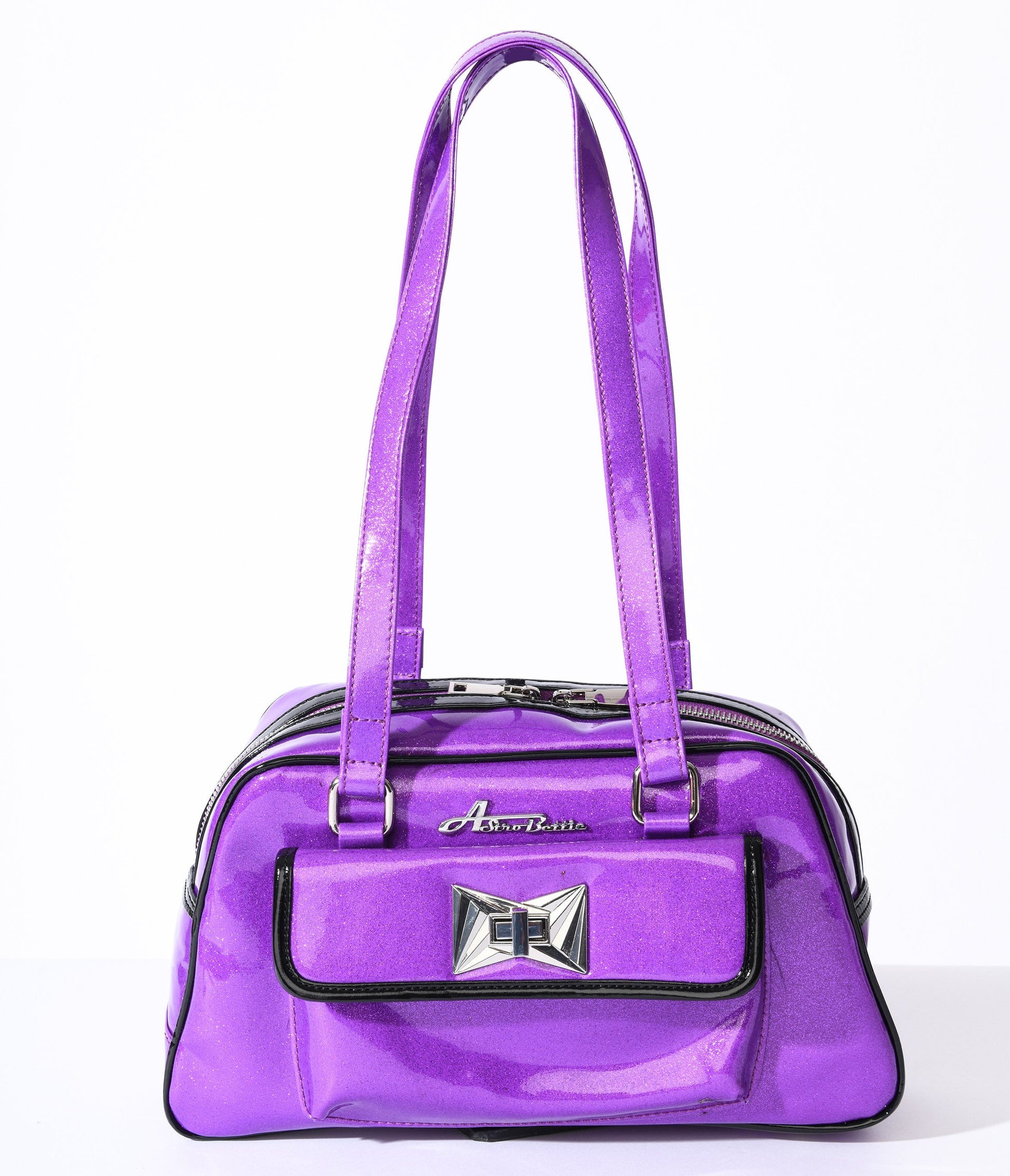 Violet Galaxy Sparkle Handbag - Unique Vintage - Womens, ACCESSORIES, HANDBAGS