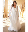 Cinderella Divine  White Chiffon Sleeve Goddess Bridal Gown