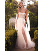 Cinderella Divine  White Lace Bodice A-Line Ethereal Wedding Gown