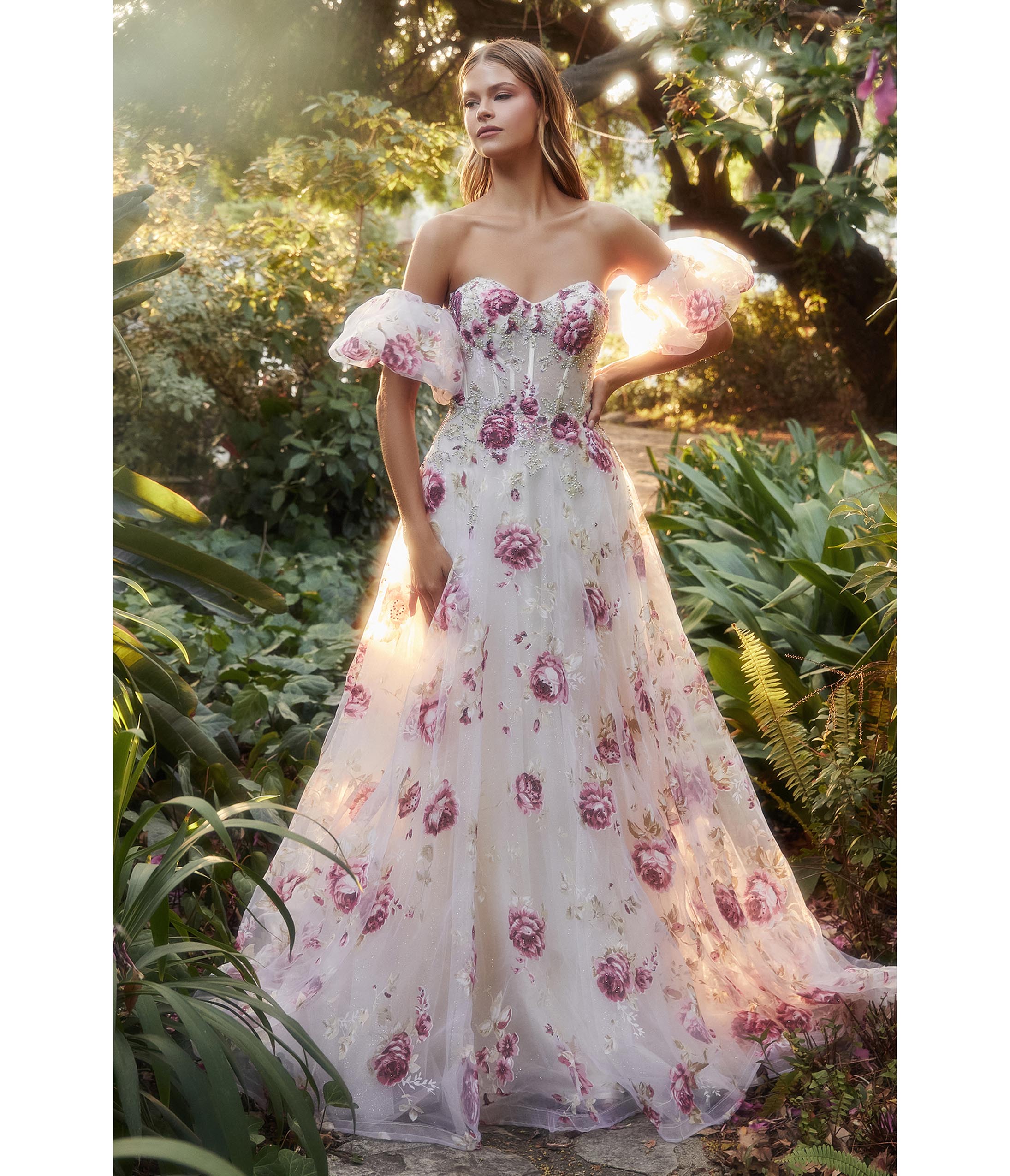 Pink and outlet white gown