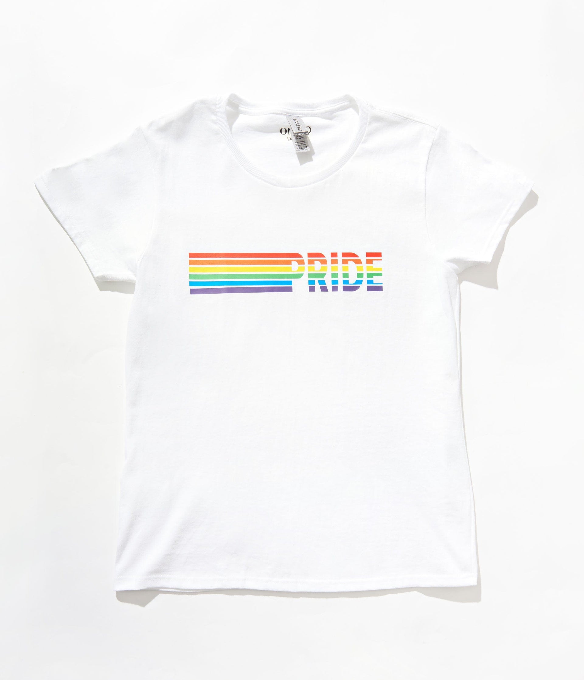 White Rainbow Pride Fitted Graphic Tee - Unique Vintage - Womens, GRAPHIC TEES, TEES