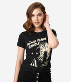 Whosits And Whatsits Black Flame Candle Womens Tee - Unique Vintage - Womens, HALLOWEEN, GRAPHIC TEES