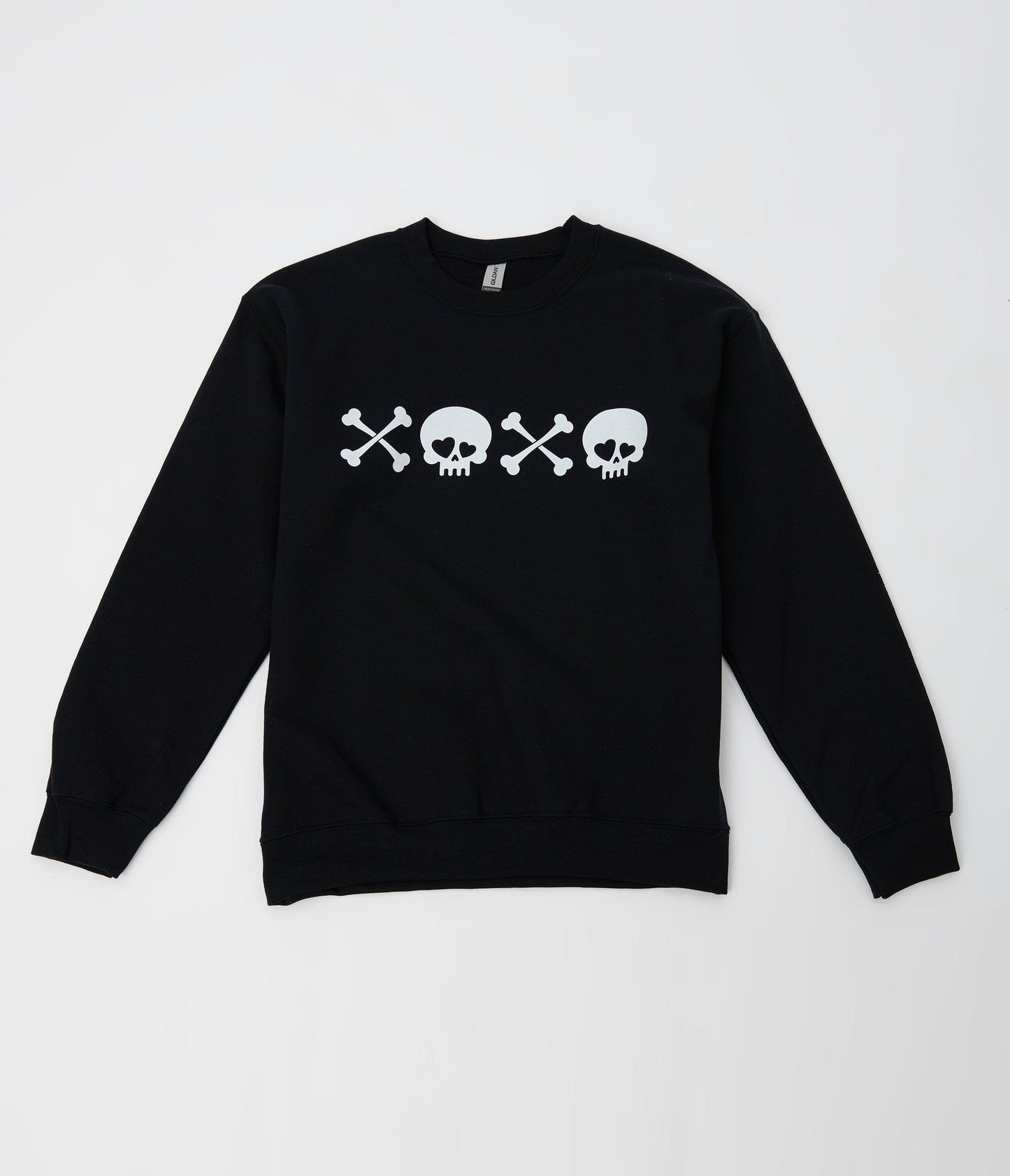 XOXO Skull & Crossbones Unisex Graphic Sweatshirt - Unique Vintage - Womens, HALLOWEEN, TOPS
